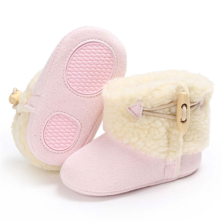 Free sample Cotton fabric indoor boots toddler Walking shoes lovely Gift baby booties fleece