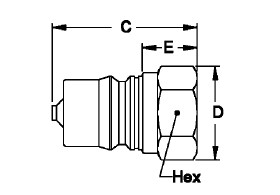 3/8'' CB-1 Series Hydraulic Quick Coupling for Compatibility with PARKER 60 Series