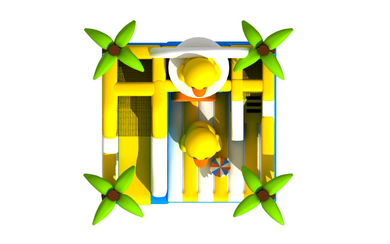 Duck Themed PVC 6x5.5x5.4m Inflatable Combos Party Blow Up Bouncer