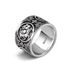 Men's Vintage Old Sterling Silver Band Ring (R121408)