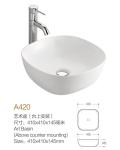 19x19 12x12 Round Drop In Bathroom Sink Basin Rustic Orange Red White Grey