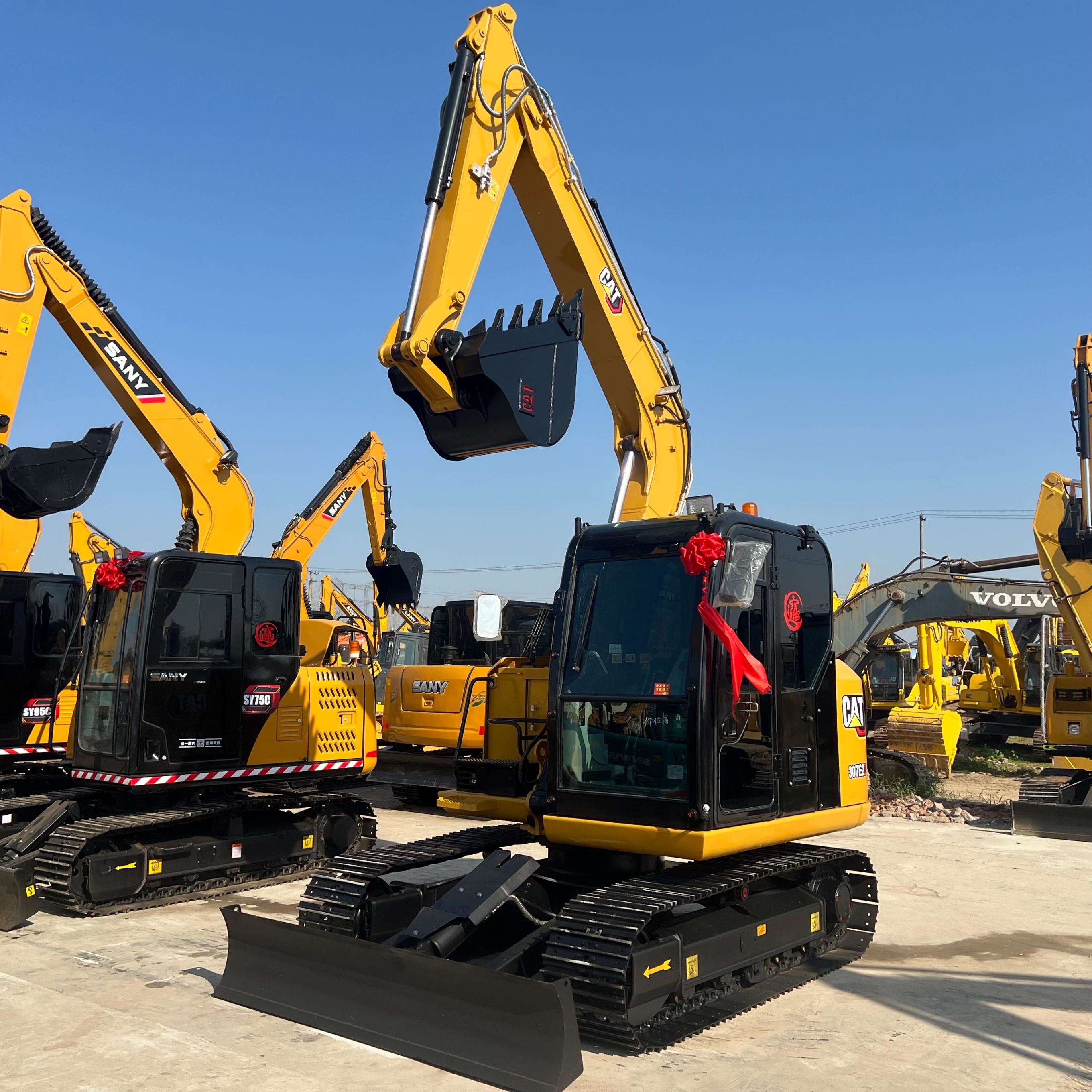0.33 M³‌ Capacity Used CAT Hydraulic Crawler Excavators 7 Ton Second Hand Diggers