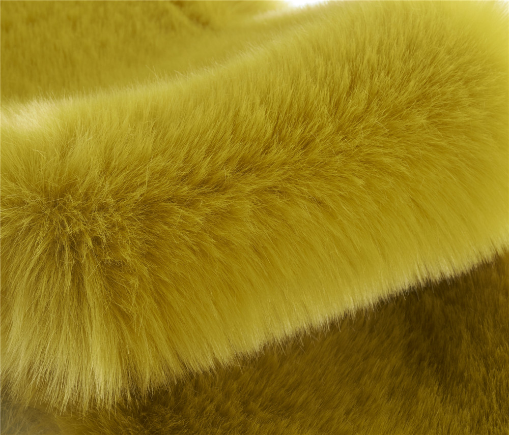 100% Polyester Back Material Faux Dyed Fox Fur for Garments Luxurious and Comfortable