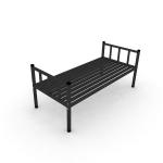 Lodging House Cold Rolled Steel Tube Black White Color Bunk Bed