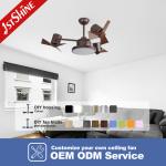 Bedroom Noiseless Plastic Ceiling Fan 44 Inch With Remote Control
