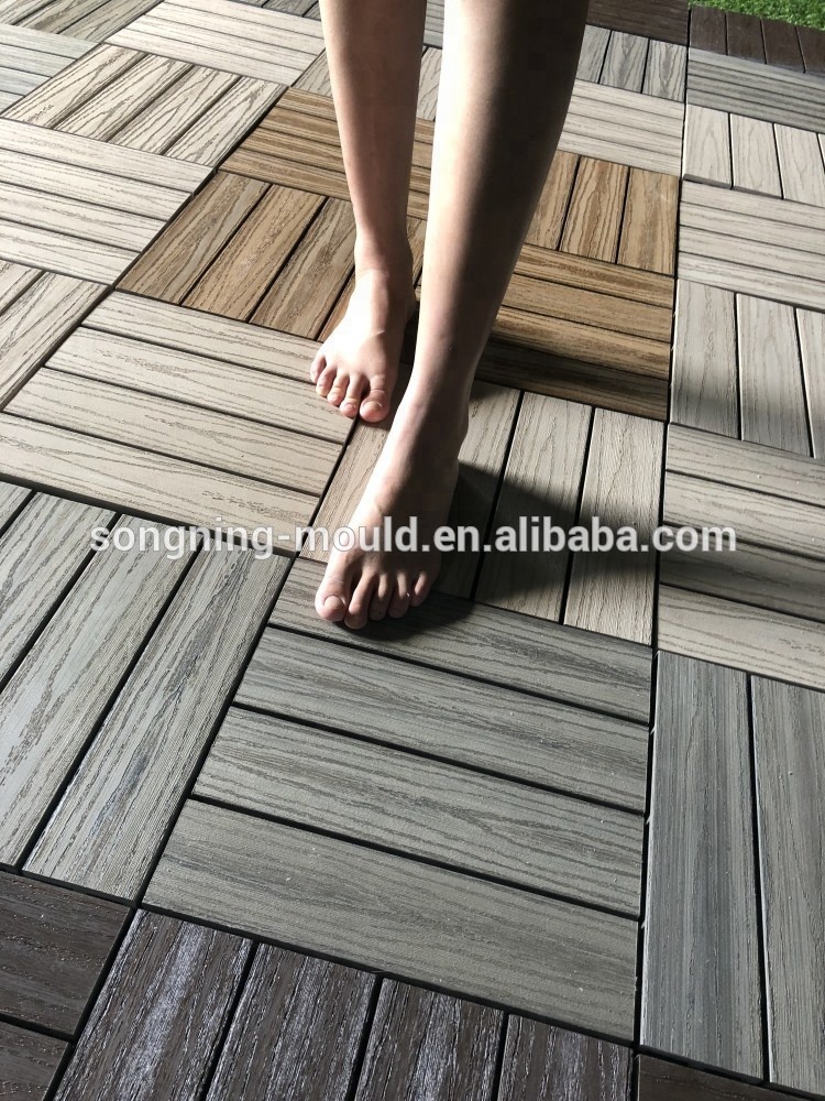 300mm*300mm Square Bathroom Deck Tile Made of Wood and Plastic Composite Material