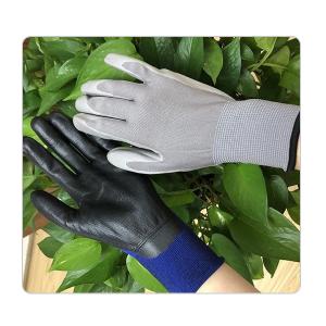 Quality Packing Thin Nylon Liner Soft 15 Gauge Knit PU Palm Coating Work Gloves wholesale