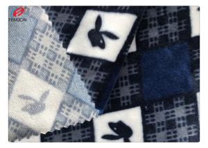 Digital Print 4% Spandex Velvet Fabric 75D Yarn Great Stretchy