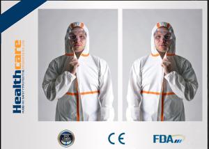 Quality EN 14126 PPE Disposable Protective Coveralls With Knitted Cuff wholesale