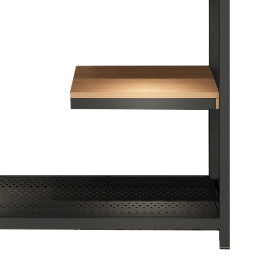Copper Finish High Density Tall Hanging Combination Unit for Clothes Store Furniture