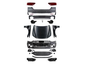 Quality RS5 Body Kits For Audi 2008-2016 A5 Upgrade To 2020+ RS5 Front Car Bumper Car Grill Hood Headlights wholesale
