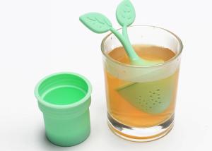 Quality Leaf Shape Loose Leaf Silicone Tea Infuser Steeper Food Grade wholesale