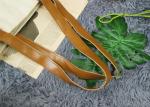 Double Leather Handles Cotton Tote Bag , Cotton Canvas Tote Bags Inner Zipper