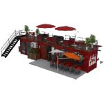 Galvanized Steel Square Tubes Container Houses 20ft Custom Flat Packaging Quick