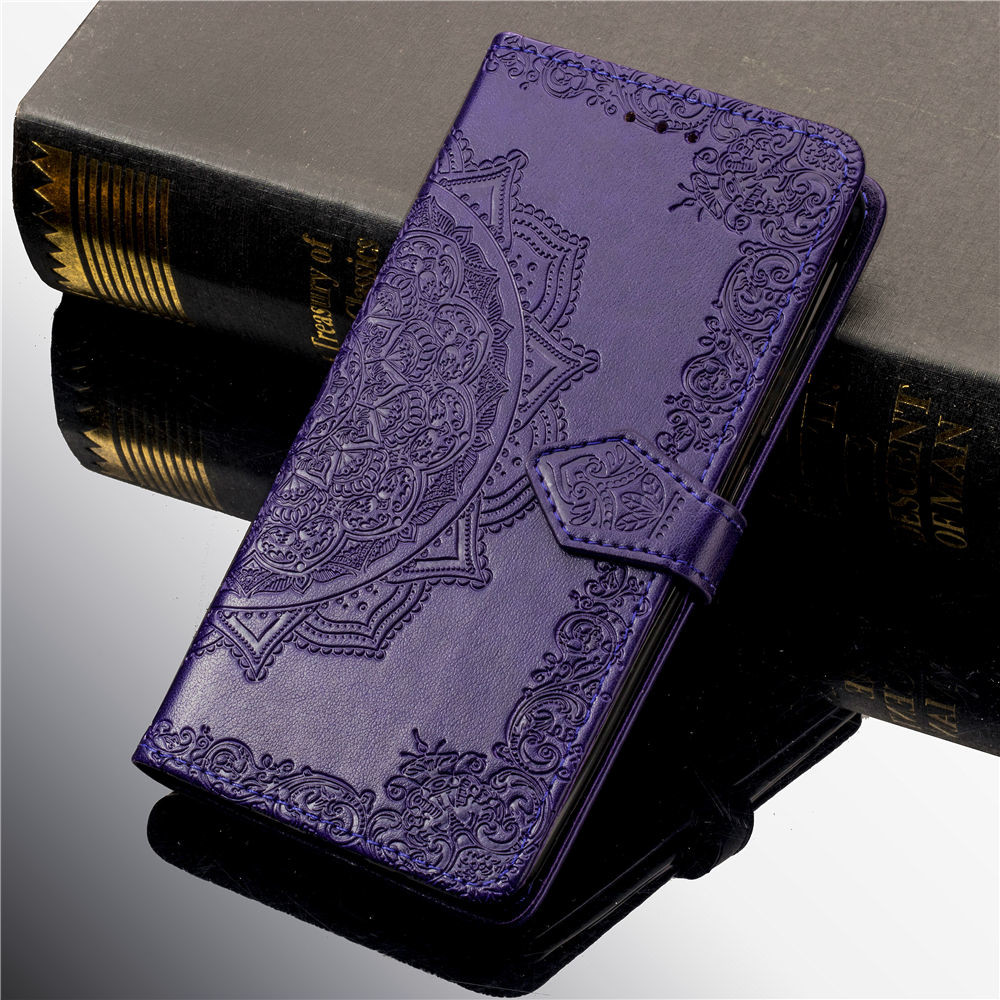 Multi Color Embossed Mandala Phone Flip Case For Samsung A8 2018 J530/J5 pro J2 2018/j2 pro S8plus NOTE8 S7edge note9 S9