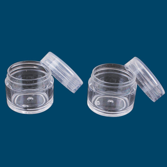 5g Empty Plastic Cream Jars ODM Offered Leak Proof Stackable Makeup Containers