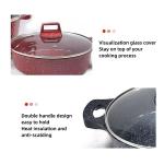 Europe Style Black Non Stick Aluminum Pot Sets Cookware With Glass Lid