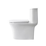 Round Bowl Elongated One Piece Toilets Dual Flush 0.9GPF