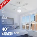 AC Modern Traditional Ceiling Fan Pull Chain Switch 4 MDF Blades