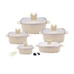 Wholesale Multifunction Pot And Pans Set 22pcs White Cooking Pot Sets Non-Stick
