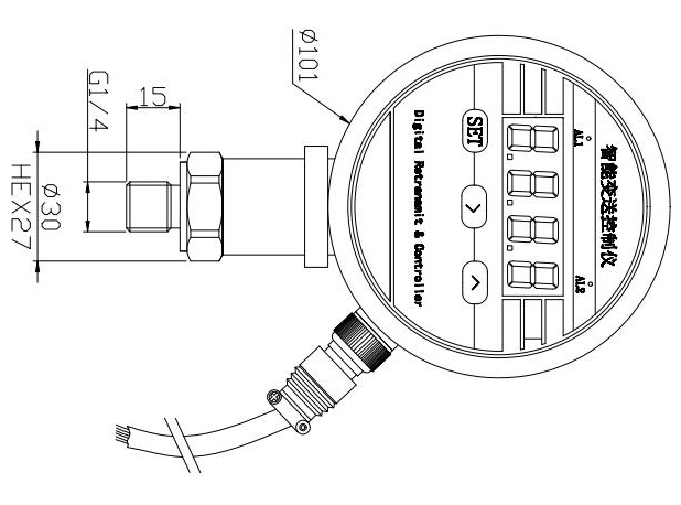 4-20mA multi-point control digital pressure switch