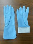 M 65g Blue Rubber Bathroom Cleaning Gloves Tensile