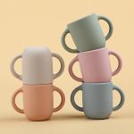 Organic Toddler Silicone Training Cup 11*6*8cm Unbreakable Silicone Drinking