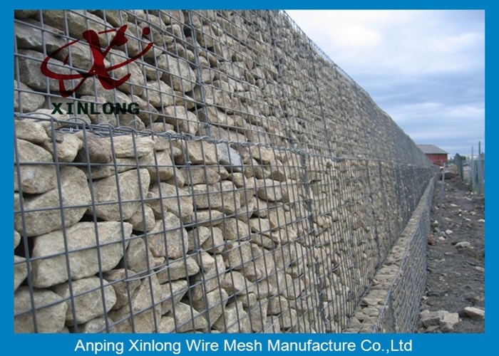 Galvanized Surface Gabion Retaining Wall Gabion Basket Easy Install