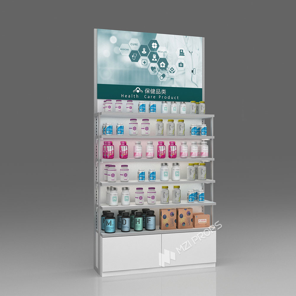 JYaS-YS-04 Professional Medical Style Health Supplement Zones Cash Register with White Glossy Boards and Secure Locking Mechanism