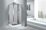 Square 900 X 900 Bathroom Shower Cabins White ABS Tray Chrome Profiles