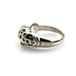 Designer Jewelry Pave Cubic Zircon 925 Silver Leopard Ring(R210)