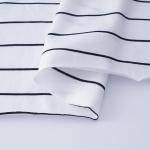 Plain Jersey 175gsm Striped Knit Cotton Fabric For Casual Wear