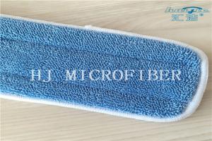 Quality Blue Color Piping Side Microfiber Wet Mop Pads Twisted Pile Mop Heads Mop Replacement Pads wholesale