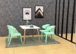 Nordic Coloured Plastic Dining Chairs With Arms 52cm 78cm
