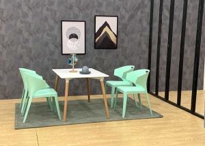 Quality Nordic Coloured Plastic Dining Chairs With Arms 52cm 78cm wholesale