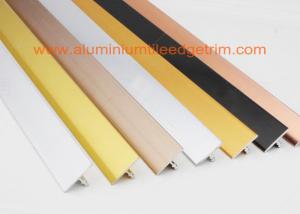 Quality Polished Silver Ceramic Floor Tile Stair Edge Trim T Shaped Chrome Beading For Floors wholesale