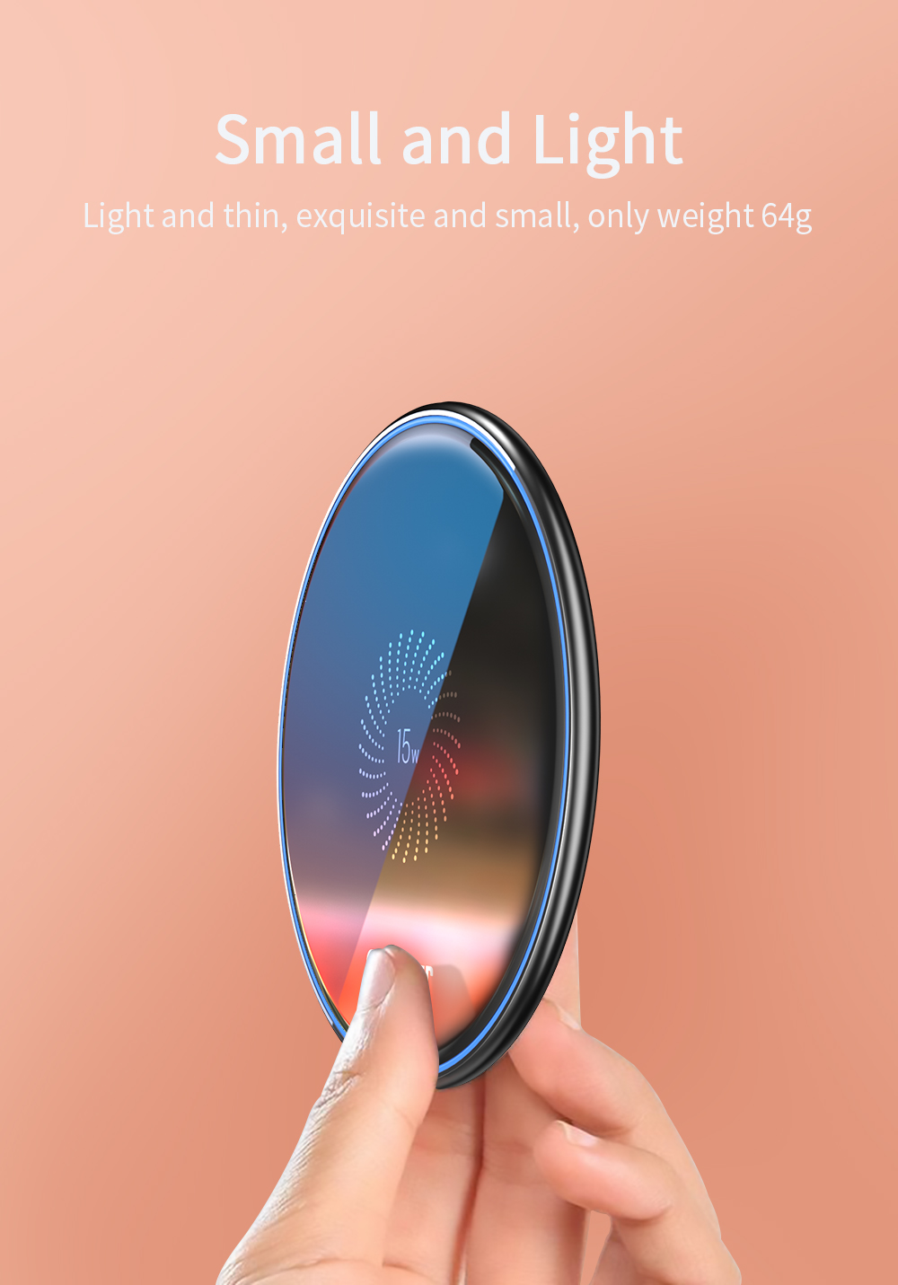 Mirror Desktop Ready Stock Quick Qi Wireless Charger 15W for 12 Series Mobile Accessories