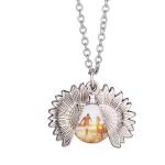 Blank Vintage Sublimation Sunflower Locket Necklace Jewelry For Sublimation