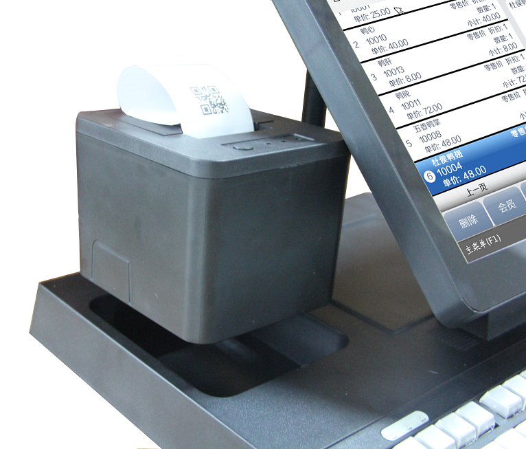 All-In-One Cash Register Terminal with 58mm Built-in Thermal Printer and 12.1''/14'' Display