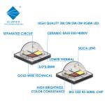 12W SMD5050 RGBW Chips 350mA 620-630nm 520-530nm 460-470nm 3000K For Stage