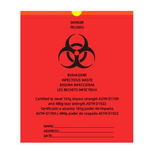 Quality 85cm*65cm HDPE LDPE Autoclave Biohazard Bags Drawstring Deisgn wholesale