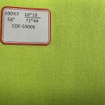 Pure Cotton Dyed Fire Rated Fabric 10*10 72*44 1/1 Flame Proof Fabric