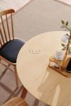 European Modern Ash Wood Round Dining Table Set