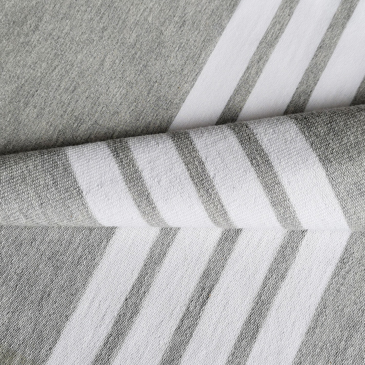 Healthy And Long-Lasting Striped Cotton Fabric For T-Shirt With Elastic Fiber