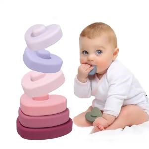 Quality Montessori With Heart Shape Silicone Educational Toys Customized wholesale