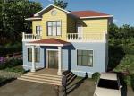 Classic Light Gauge Steel Residence Duplex Villa 2 Stories Chinese Style Design