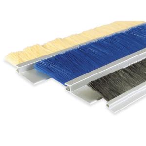 Quality Customized Aluminium Metal Back Nylon Sealing Door Bottom Sweep Weather Strip Brush wholesale