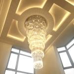 Spiral Long Staircase K9 Crystal Ceiling Light
