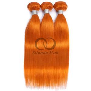 Quality Orange Straight Remy Human Hair Bundles Sew In Weave Bundles Brazilian Bundle Deals wholesale