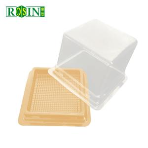 Quality Square Single Plastic Hinged Cupcake Containers Disposable Food Grade wholesale